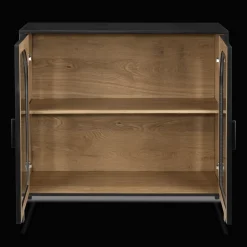 Bouclair Black Wooden Buffet with Glass Doors* Furniture Accessories|Buffet Tables & Credenzas