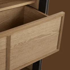 Bouclair Black Wooden Buffet with Glass Doors* Furniture Accessories|Buffet Tables & Credenzas