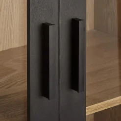 Bouclair Black Wooden Buffet with Glass Doors* Furniture Accessories|Buffet Tables & Credenzas