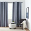 Bouclair Blue Chambray Blackout Curtain* Sheer Curtains & Window Sheer Panels|Blackout Window Curtains