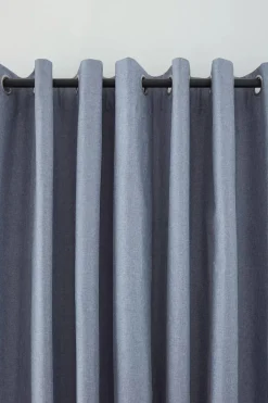 Bouclair Blue Chambray Blackout Curtain* Sheer Curtains & Window Sheer Panels|Blackout Window Curtains