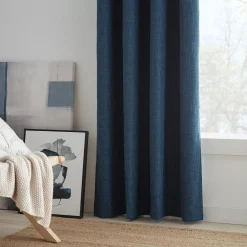 Bouclair Blue Chita Blackout Curtain* Sheer Curtains & Window Sheer Panels|Blackout Window Curtains