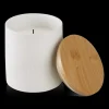 Bouclair Green Tea Candle with Wooden Lid* Candles & Candle Stick Holders
