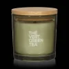 Bouclair Green Tea Candle with Wooden Lid* Candles & Candle Stick Holders