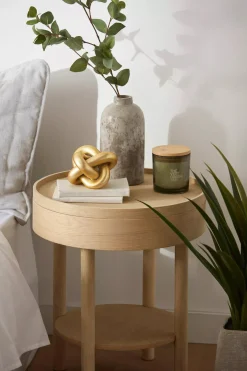 Bouclair Green Tea Candle with Wooden Lid* Candles & Candle Stick Holders