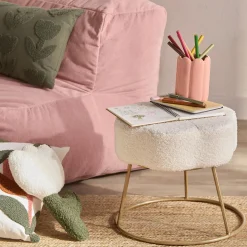 Bouclair Boucle Floral Stool* Junior Bedroom Furniture