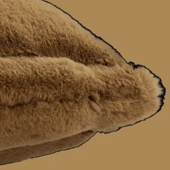 Bouclair Brown Cougar Faux Fur Throw Pillow* Decorative Throw Pillows