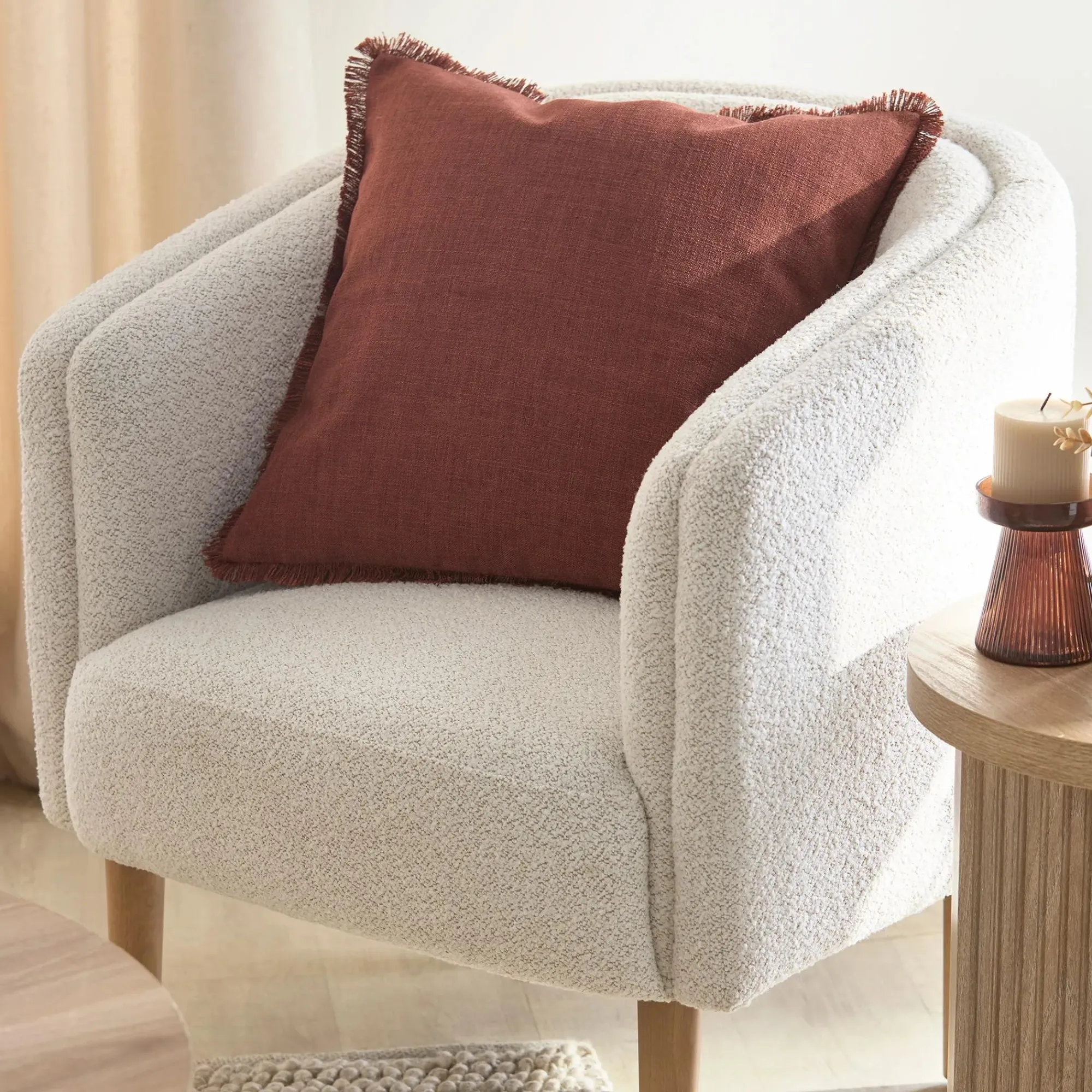 Bouclair Brown Taha Decorative Pillow* Decorative Throw Pillows