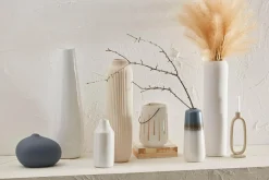 Bouclair Ceramic Engraved Floor Vase* Modern Decorative Vases|Home Decorative Items & Objects