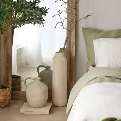 Bouclair Ceramic Engraved Floor Vase* Modern Decorative Vases|Home Decorative Items & Objects