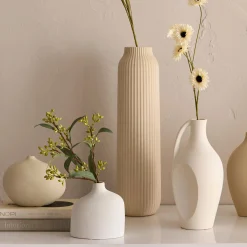 Bouclair Ceramic Engraved Floor Vase* Modern Decorative Vases|Home Decorative Items & Objects