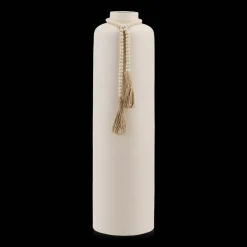 Bouclair Ceramic Floor Vase with Beaded Tassels* Modern Decorative Vases|Home Decorative Items & Objects