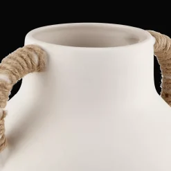 Bouclair Ceramic Table Vase with Rope on Handles* Modern Decorative Vases|Home Decorative Items & Objects