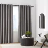 Bouclair Charcoal Chambray Blackout Curtain* Sheer Curtains & Window Sheer Panels|Blackout Window Curtains