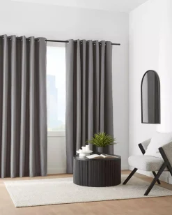 Bouclair Charcoal Chambray Blackout Curtain* Sheer Curtains & Window Sheer Panels|Blackout Window Curtains
