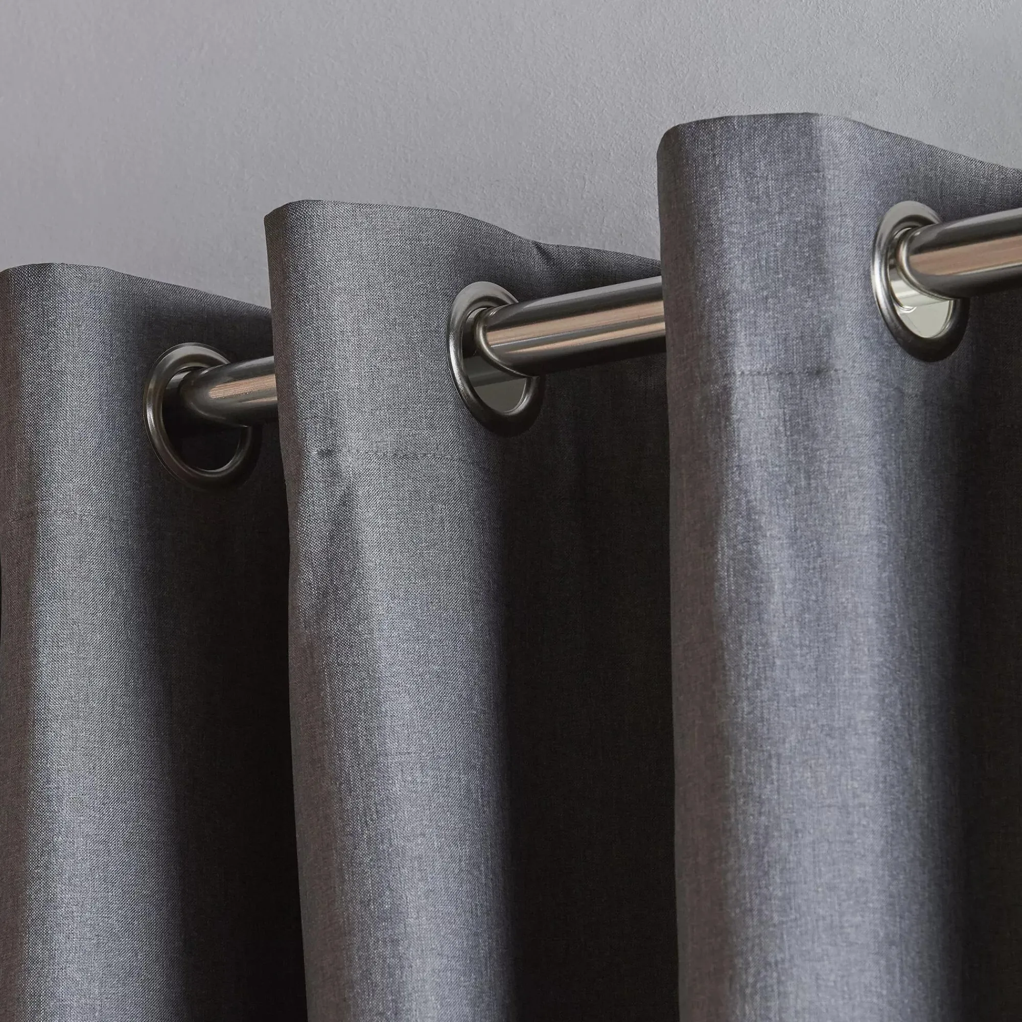 Bouclair Charcoal Chambray Blackout Curtain* Sheer Curtains & Window Sheer Panels|Blackout Window Curtains