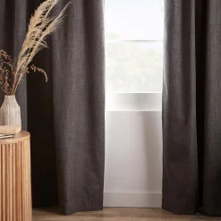 Bouclair Charcoal Chita Back Tab Blackout Curtain* Sheer Curtains & Window Sheer Panels|Blackout Window Curtains