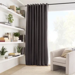 Bouclair Charcoal Emile Panel Curtain* Sheer Curtains & Window Sheer Panels|Room Darkening & Light Filtering Curtains