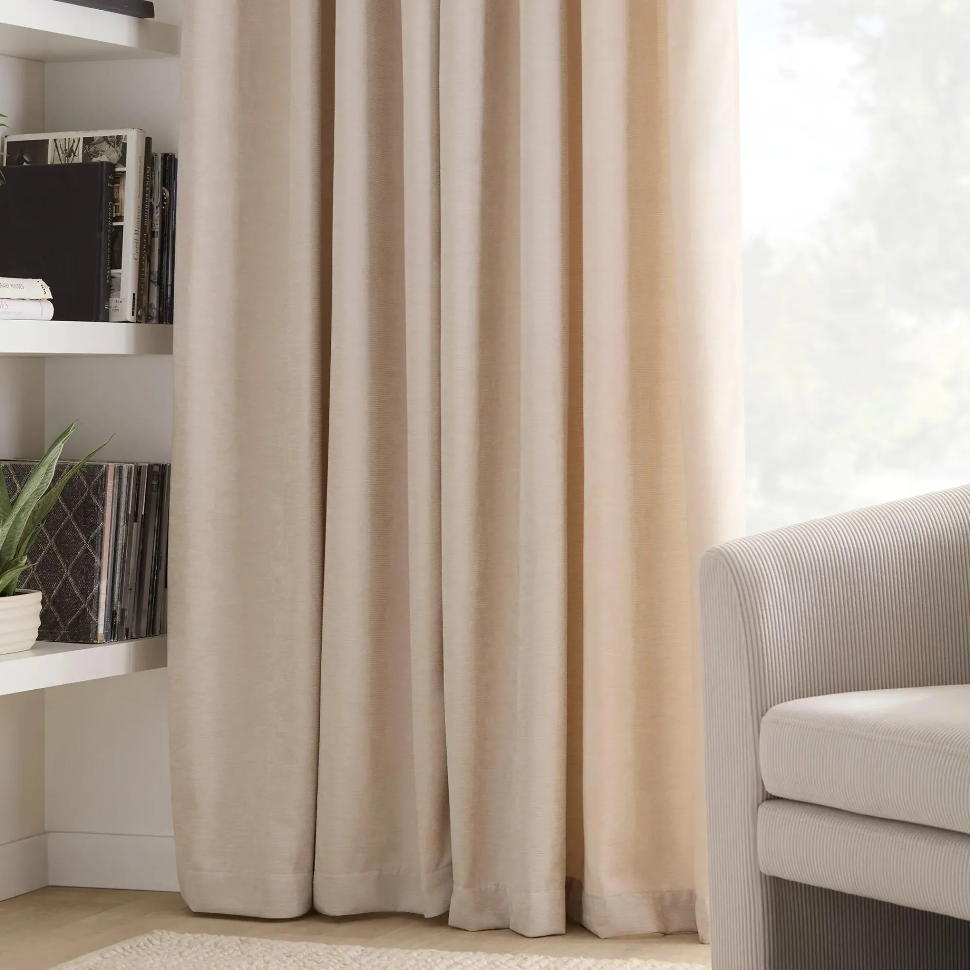 Bouclair Charcoal Emile Panel Curtain* Sheer Curtains & Window Sheer Panels|Room Darkening & Light Filtering Curtains