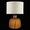 Bouclair Cognac Transparent Glass Table Lamp with Shade* Table Lamps