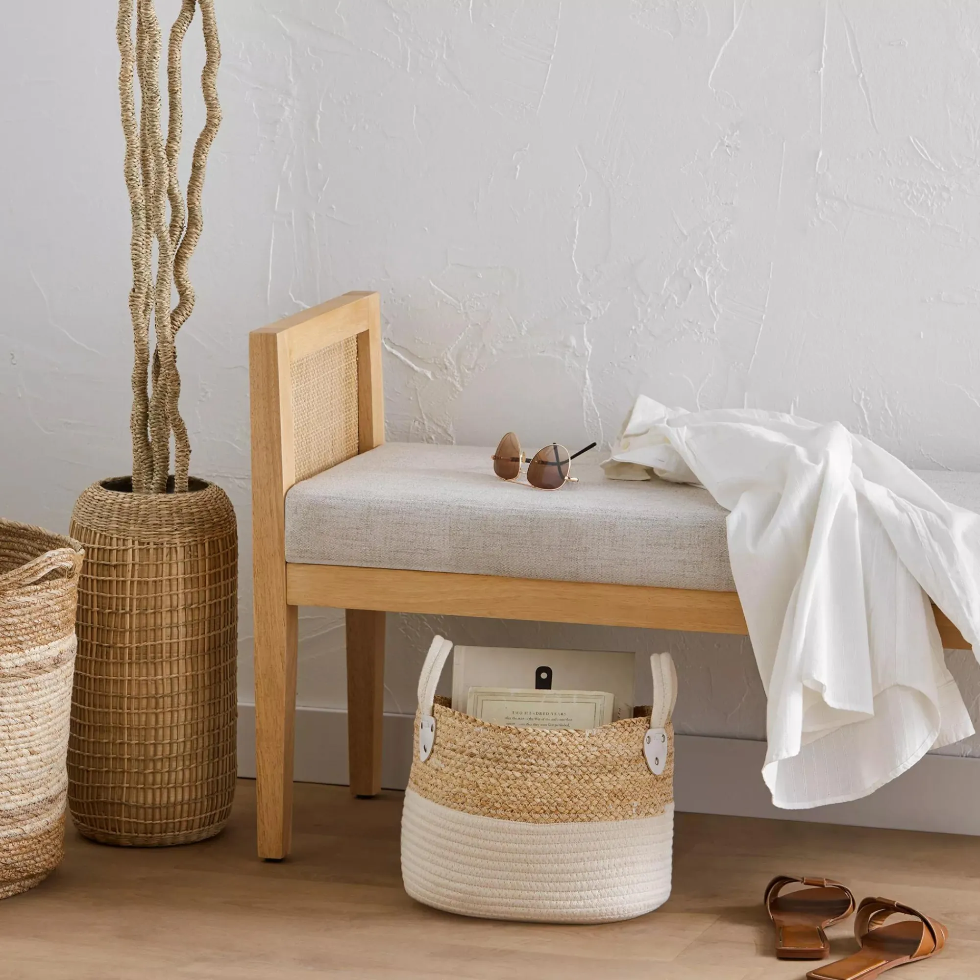 Bouclair Corn Fiber and Cotton Rope Storage Basket* Storage Baskets & Hampers|Storage & Baskets