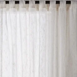 Bouclair Cream Eneca Back-Tab/Rod-Pocket Curtain* Sheer Curtains & Window Sheer Panels