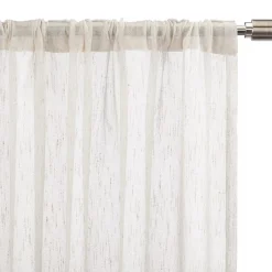 Bouclair Cream Eneca Back-Tab/Rod-Pocket Curtain* Sheer Curtains & Window Sheer Panels