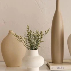 Bouclair Curved Ceramic Table Vase* Modern Decorative Vases|Home Decorative Items & Objects