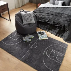 Bouclair Dark Grey Canvas Bean Bag* Junior Bedroom Furniture