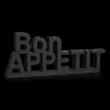 Bouclair Decorative Words Bon Appetit 36 x 14.25 cm.* Dinnerware|Kitchen & Dining Accessories