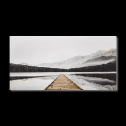 Bouclair Dock with Mountain View Printed Canvas* Printed & Photography Wall Art Canvases