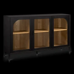 Bouclair 3-Door Black Wooden Buffet* Furniture Accessories|Buffet Tables & Credenzas