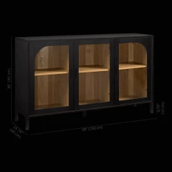 Bouclair 3-Door Black Wooden Buffet* Furniture Accessories|Buffet Tables & Credenzas