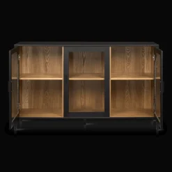 Bouclair 3-Door Black Wooden Buffet* Furniture Accessories|Buffet Tables & Credenzas