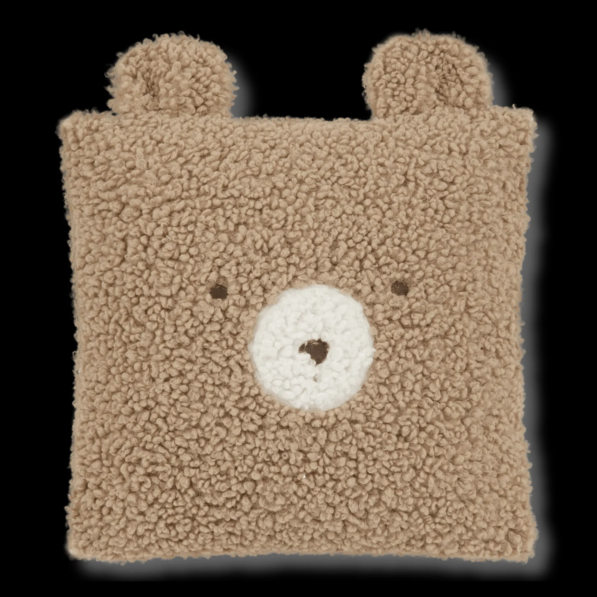 Bouclair Emery Brown Teddy Throw Pillow* Nursery Throw Pillows