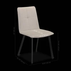 Bouclair Fabric and Metal Dining Chair* Furniture Accessories|Dining Chairs