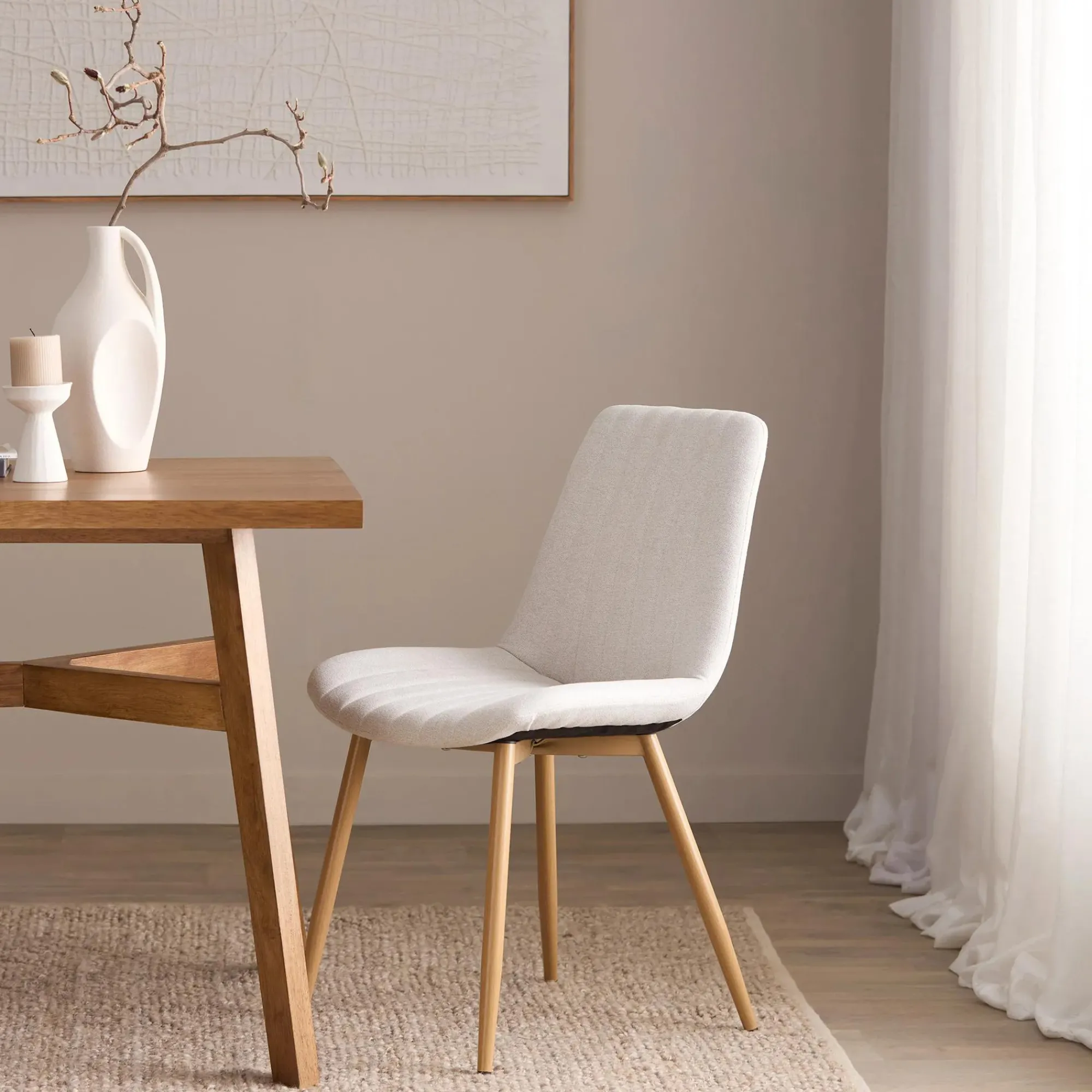 Bouclair Fabric and Metal Dining Chair* Furniture Accessories|Dining Chairs