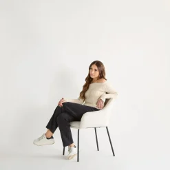 Bouclair Fabric and Metal Dining Chair* Furniture Accessories|Dining Chairs