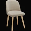 Bouclair Fabric and Natural Wood Dining Chair* Furniture Accessories|Dining Chairs