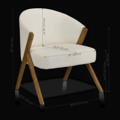 Bouclair Fabric and Wood Accent Chair* Accent Chairs & Sofas|Accent Chairs