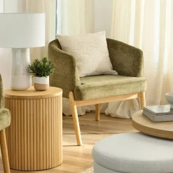 Bouclair Fabric and Wood Accent Chair* Accent Chairs & Sofas|Accent Chairs