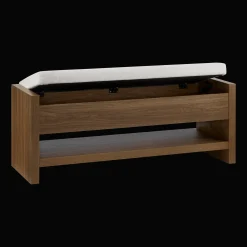 Bouclair Fabric and Wood Bench* Entryway Benches Ottomans And Poufs|Ottomans & Benches