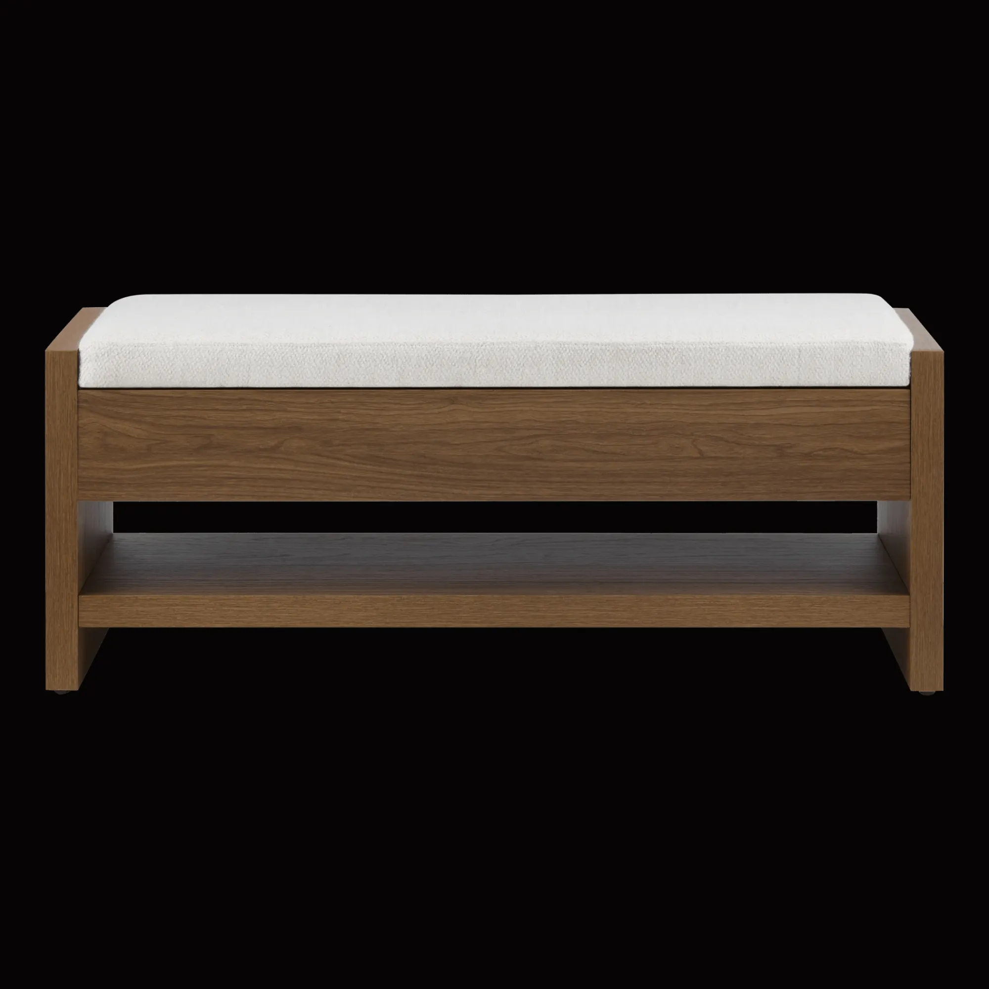 Bouclair Fabric and Wood Bench* Entryway Benches Ottomans And Poufs|Ottomans & Benches