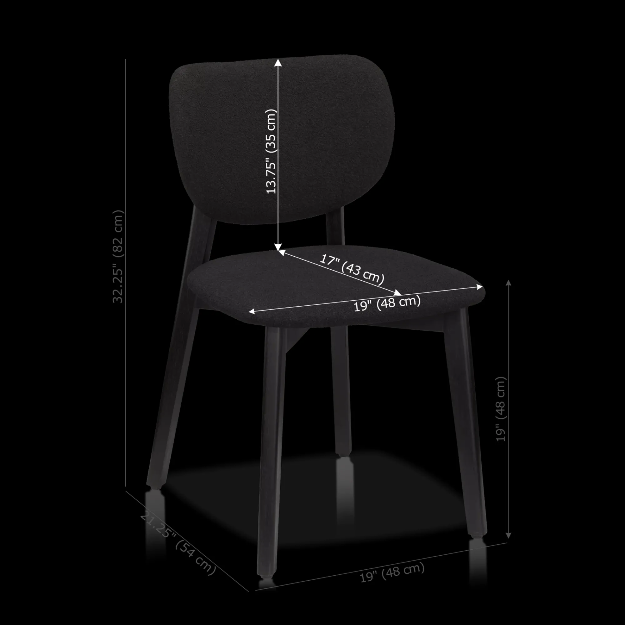 Bouclair Fabric and Wood Dining Chair* Furniture Accessories|Dining Chairs