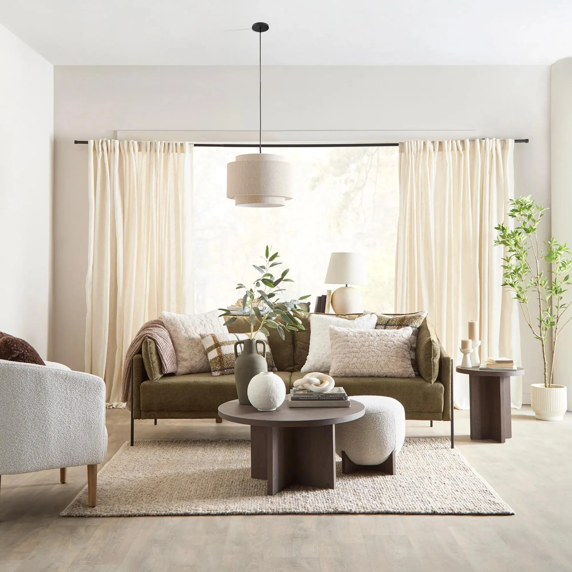 Bouclair Fabric and Wood Ottoman* Entryway Benches Ottomans And Poufs|Ottomans & Benches