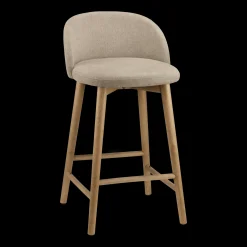 Bouclair Fabric and Wood Stool* Furniture Accessories|Bar & Counter Stools