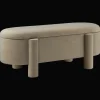 Bouclair Fabric Ottoman with Storage* Entryway Benches Ottomans And Poufs|Ottomans & Benches