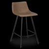Bouclair Faux Leather and Metal Bar Stool* Furniture Accessories|Bar & Counter Stools
