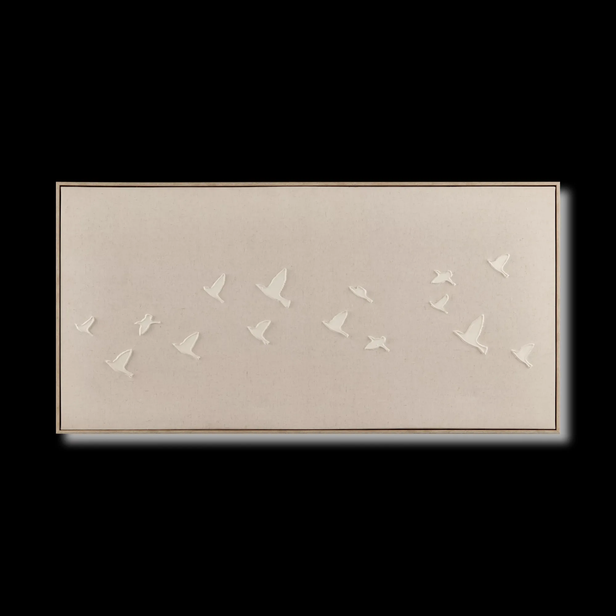 Bouclair Flock of Birds Oil Painted Framed Art* Oil Paintings