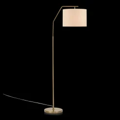 Bouclair Floor Lamp with Cream Shade and Gold Base* Floor Lamps